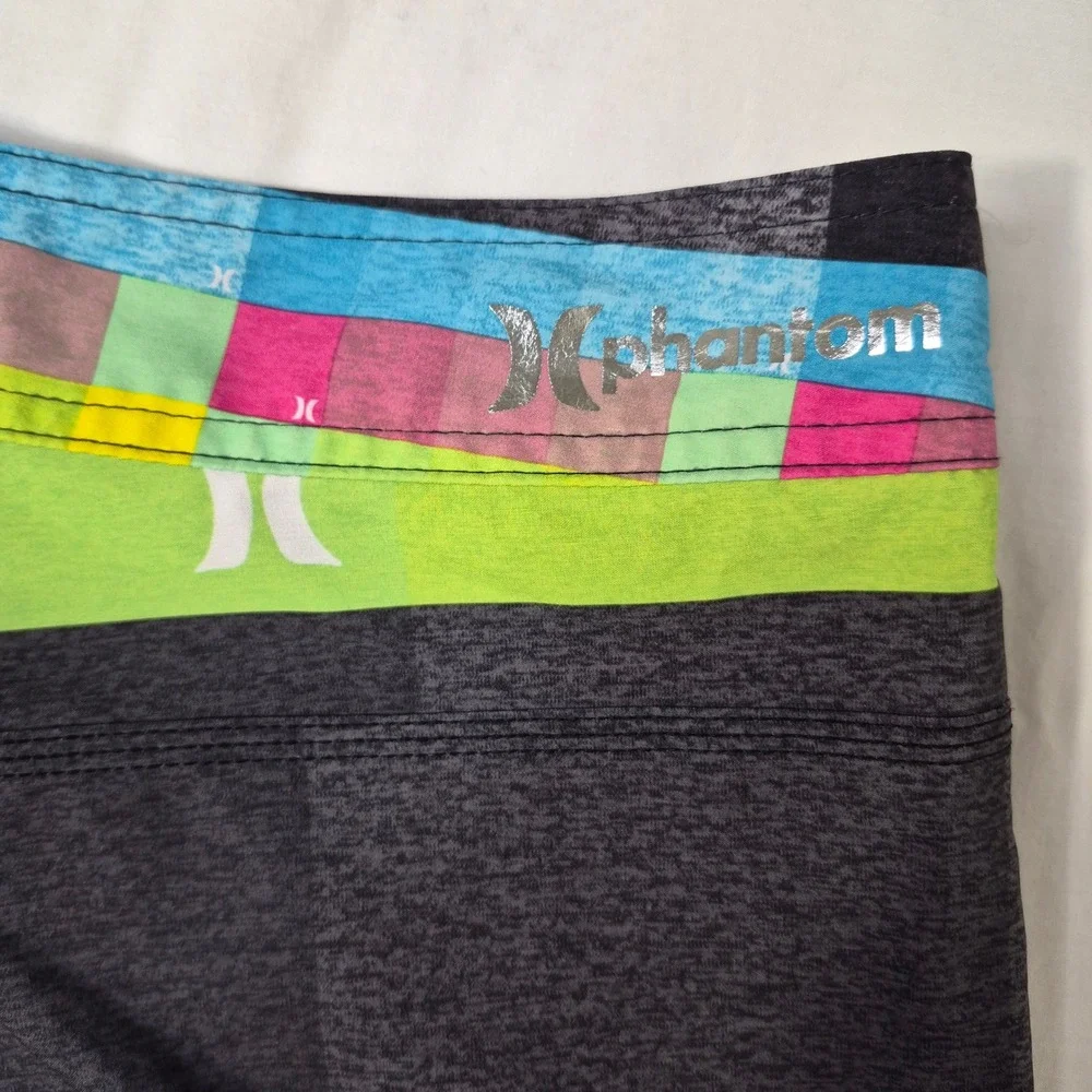 Hurley Board Shorts Mens 36 Multicolor Kingsroad Phantom Block Party Swim Trunks